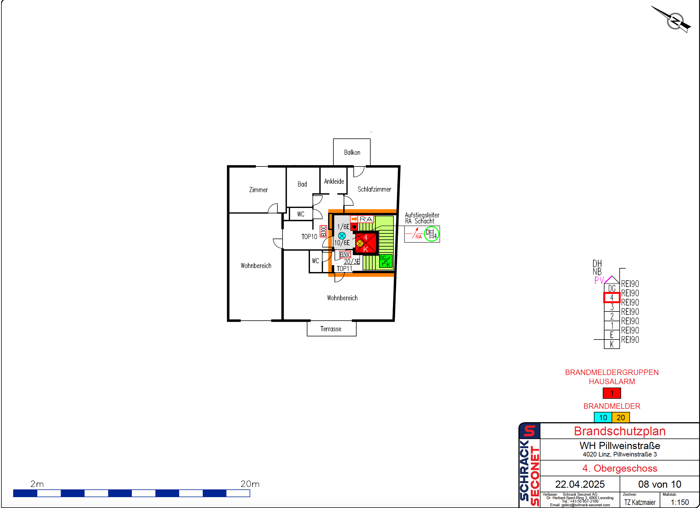 Brandschutzplan Erdgeschoss